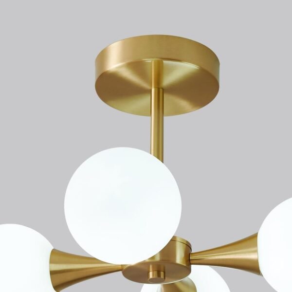 4-light Opal Globe Chandelier Ceiling Light - Image 8