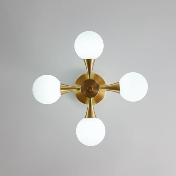 4-light Opal Globe Chandelier Ceiling Light - Image 5
