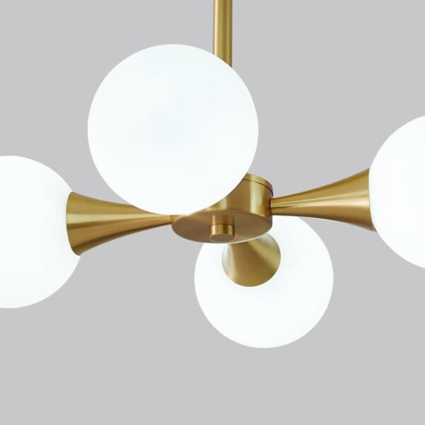 4-light Opal Globe Chandelier Ceiling Light - Image 9