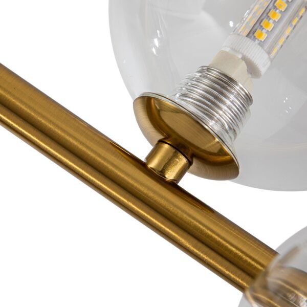 6-Light Glass Linear Bubble Chandelier - Image 6