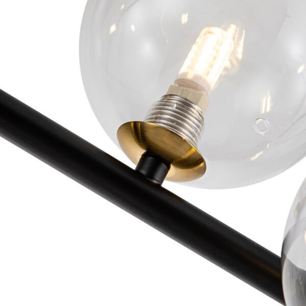 6-Light Glass Linear Bubble Chandelier - Image 8