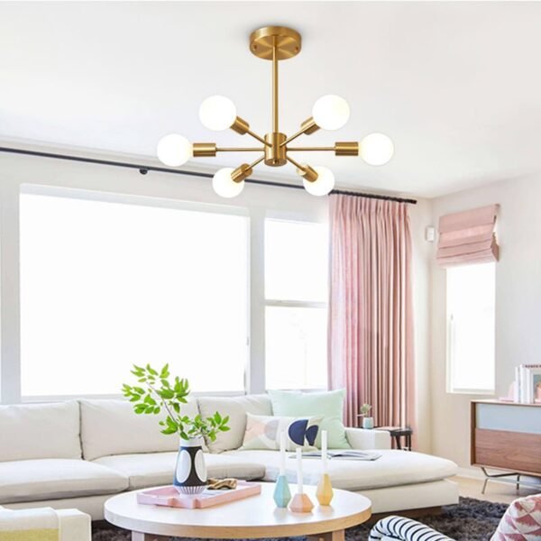 6-Light Large Sputnik Chandelier - Image 4