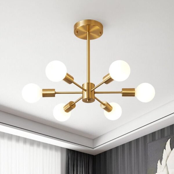 6-Light Large Sputnik Chandelier - Image 2