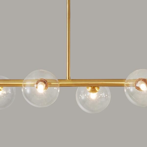 6-Light Linear Bubble Glass Chandelier - Image 6
