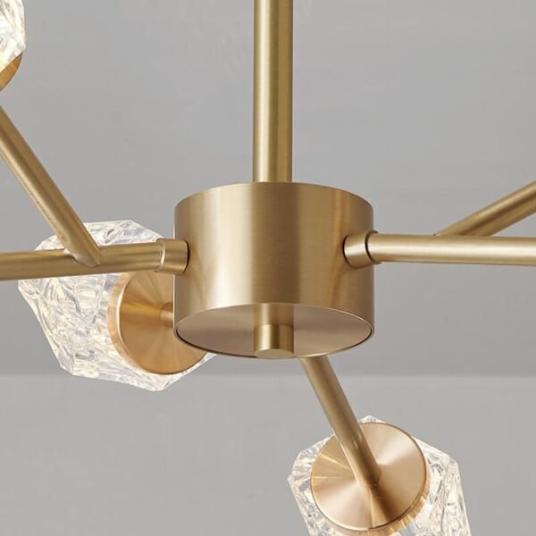 6-Light Sputnik Crystal Glass Shades Chandelier - Image 8