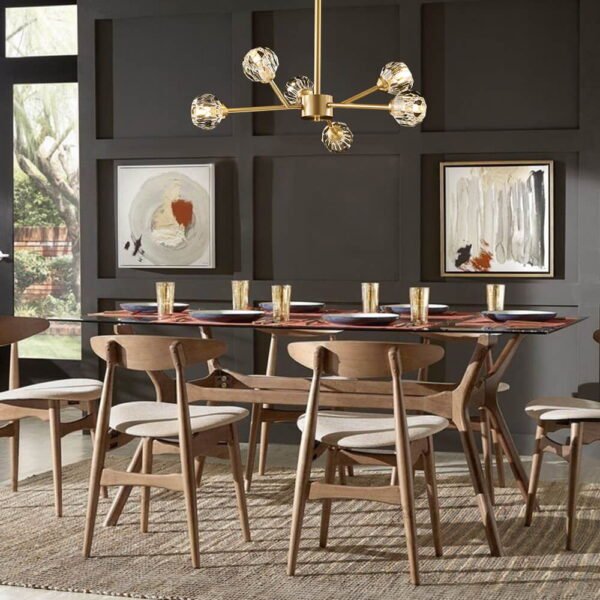6-Light Sputnik Crystal Shade Chandelier - Image 3