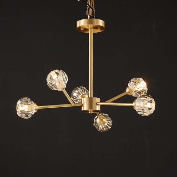 6-Light Sputnik Crystal Shade Chandelier - Image 5