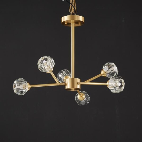6-Light Sputnik Crystal Shade Chandelier - Image 4