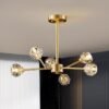 6-Light Sputnik Crystal Shade Chandelier