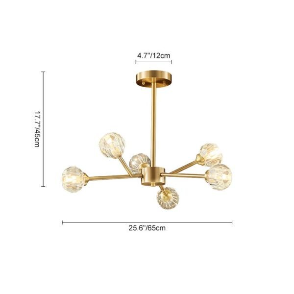 6-Light Sputnik Crystal Shade Chandelier - Image 6