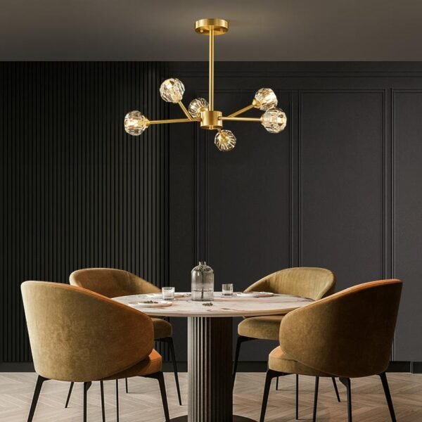 6-Light Sputnik Crystal Shade Chandelier - Image 2