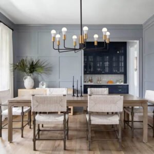 8 Light Rustic Candle Style Chandelier