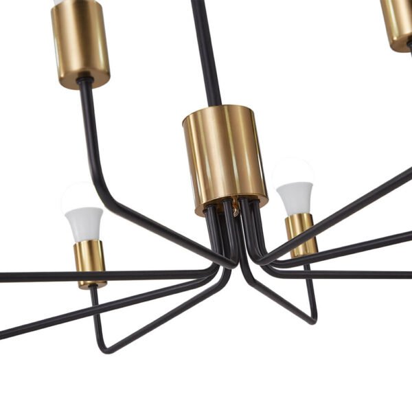 8 Light Rustic Candle Style Chandelier - Image 10