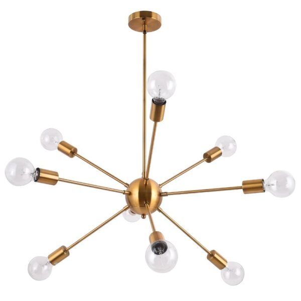 9-Light Sputnik Gold Chandelier - Image 4