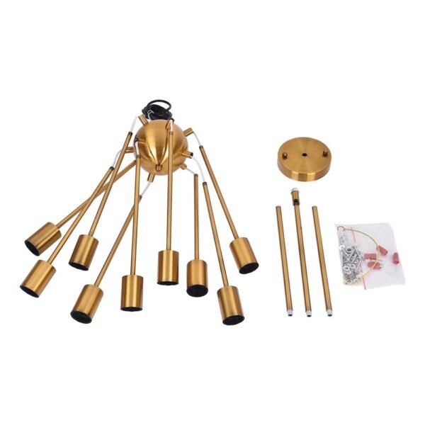 9-Light Sputnik Gold Chandelier - Image 9