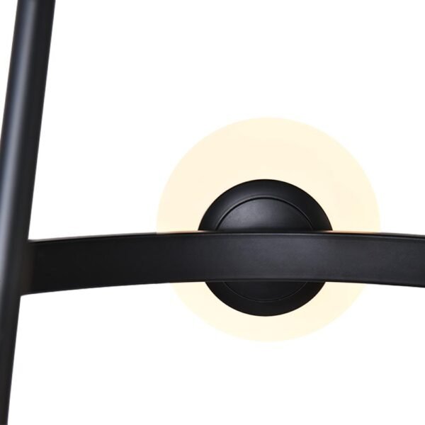Milk Glass Globes Black Bubble Chandelier - Image 9