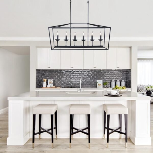 Candle Style Kitchen Island Rectangle Chandelier - Image 2