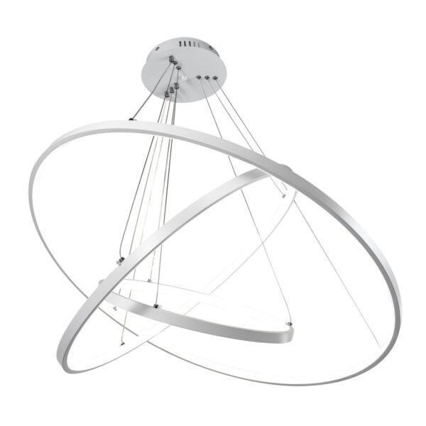 Dimmable LED Three-Ring Chandelier - Image 3