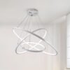 Dimmable LED Three-Ring Chandelier