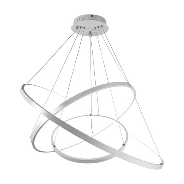 Dimmable LED Three-Ring Chandelier - Image 4