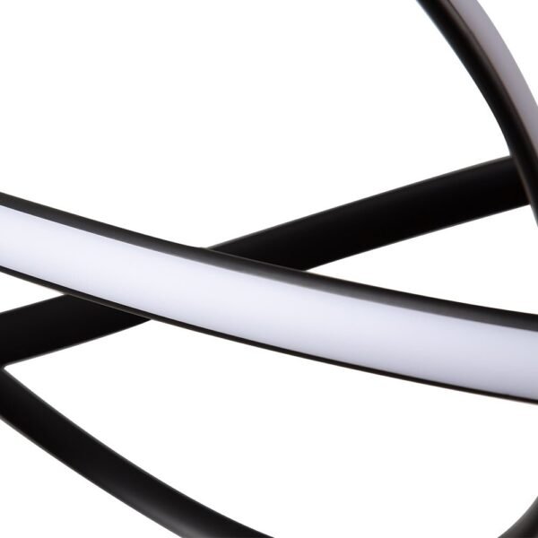 Draped Swirl LED Black Chandelier - Image 11