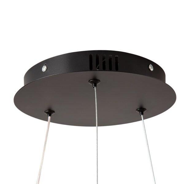 Draped Swirl LED Black Chandelier - Image 9