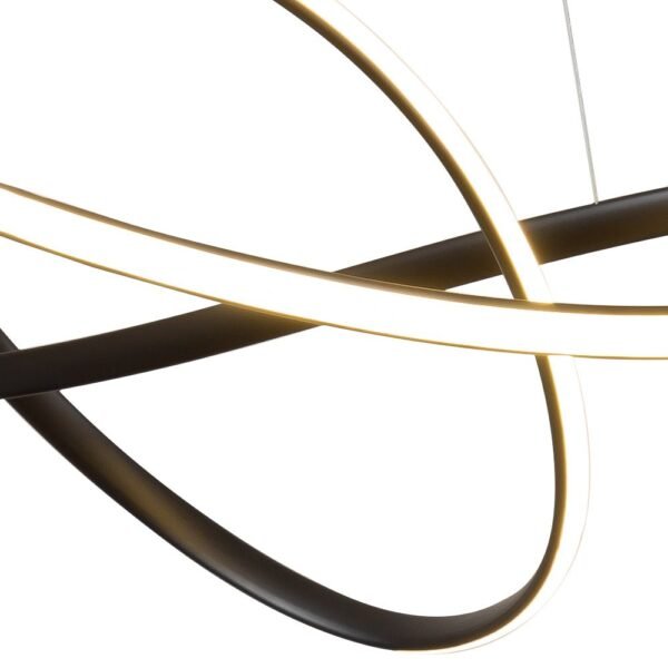 Draped Swirl LED Black Chandelier - Image 8