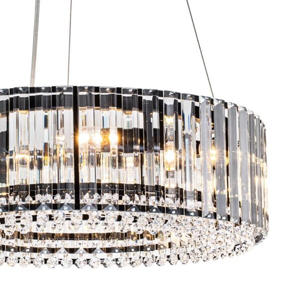 Glam Modern Round Crystal Chandelier - Image 17