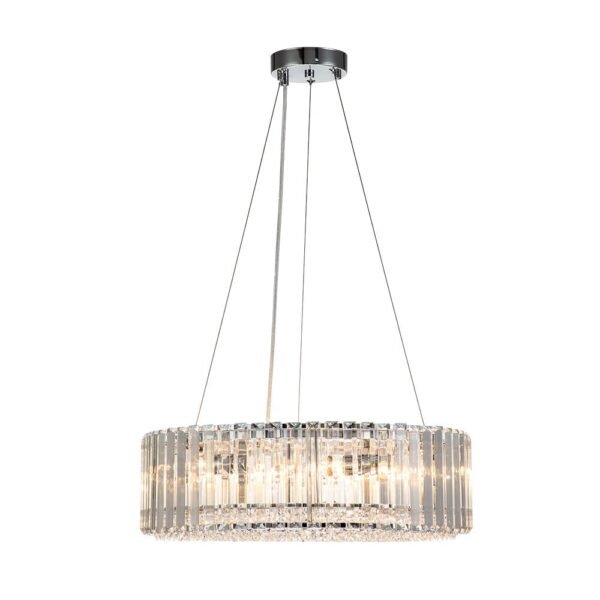 Glam Modern Round Crystal Chandelier - Image 7