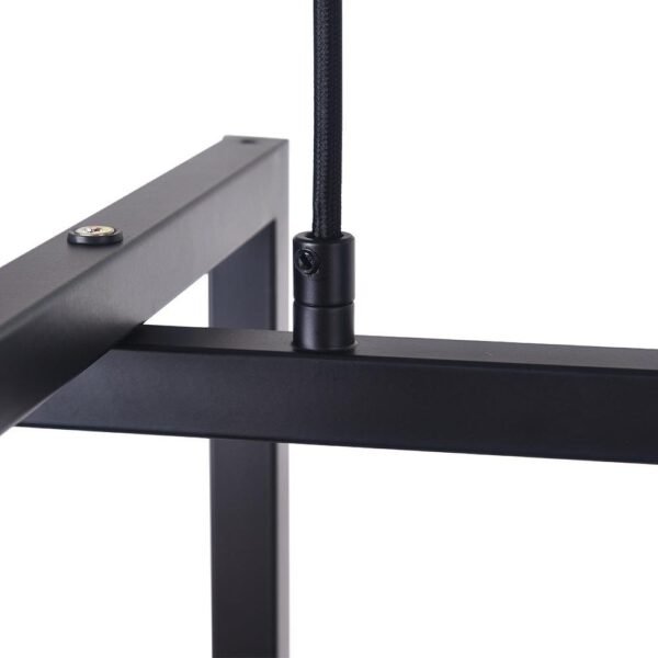 Mid-Century Black Geometric Rectangle Chandelier - Image 11