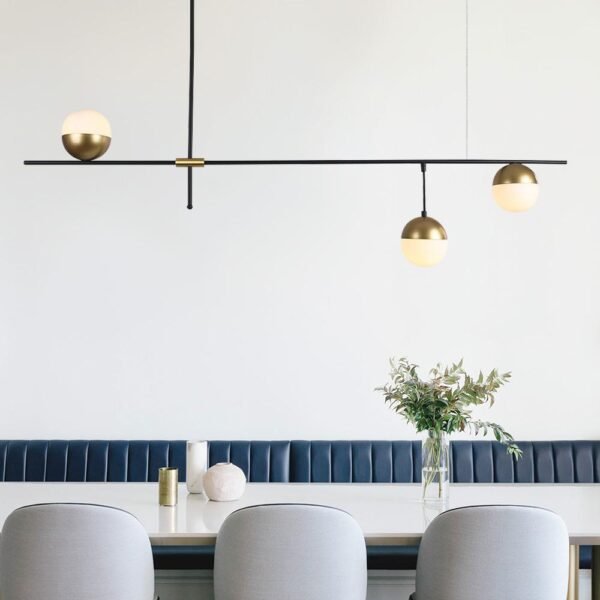Mid-Century Modern 3-Light Kitchen Island Chandelier - Image 4