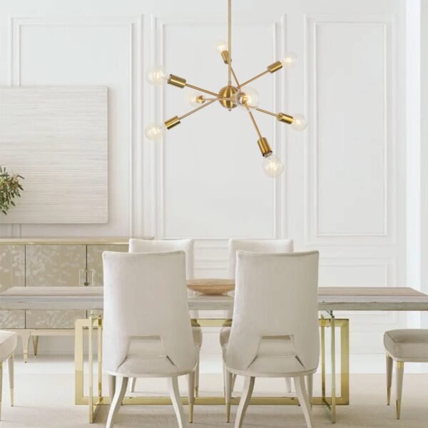 Mid-Century Modern Linear Sputnik Chandelier - Image 2