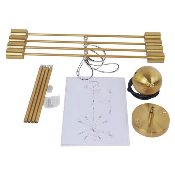 Mid-Century Modern Linear Sputnik Chandelier - Image 12