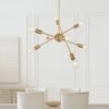 Mid-Century Modern Linear Sputnik Chandelier