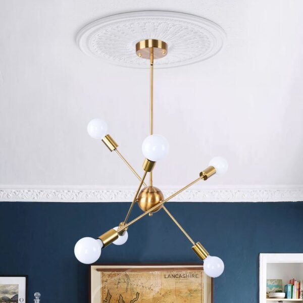 Mid-Century Modern Linear Sputnik Chandelier - Image 6