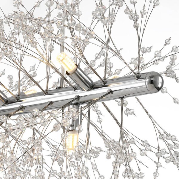 Modern 12-Light Crystal  Linear Chandelier - Image 9