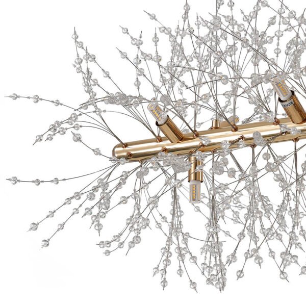 Modern 12-Light Crystal  Linear Chandelier - Image 8