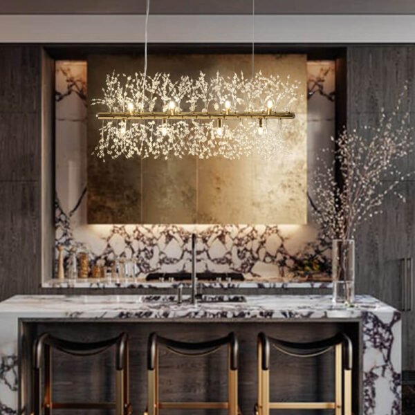 Modern 12-Light Crystal  Linear Chandelier - Image 5