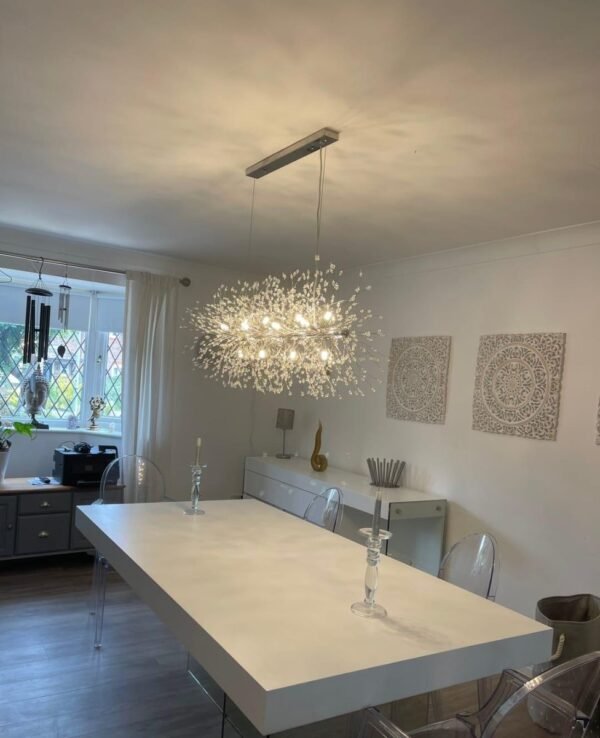 Modern 12-Light Crystal  Linear Chandelier - Image 15