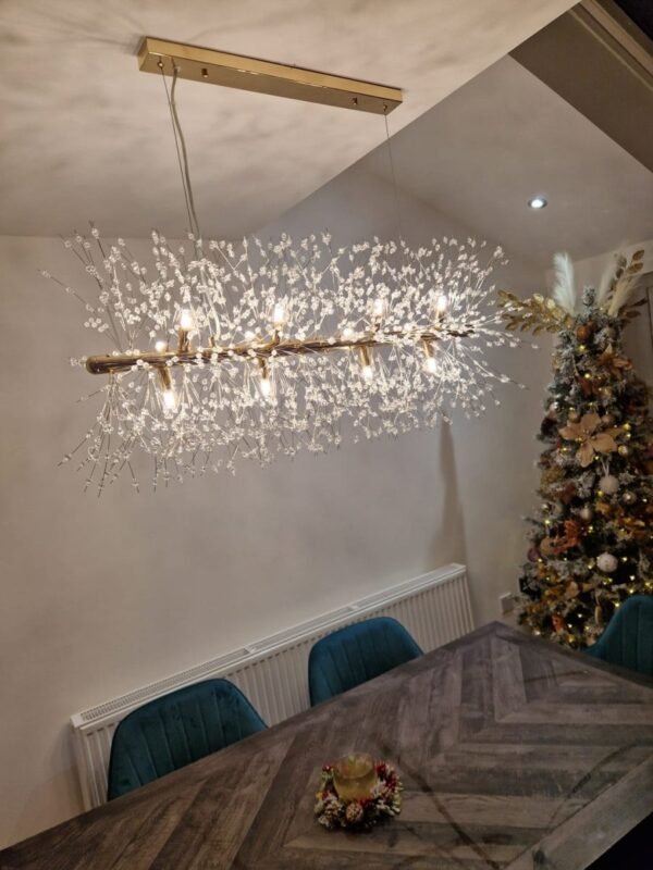 Modern 12-Light Crystal  Linear Chandelier - Image 14
