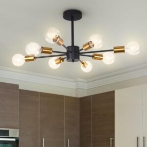 Modern 8-Light Sputnik Sphere Chandelier