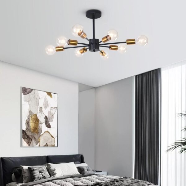 Modern 8-Light Sputnik Sphere Chandelier - Image 2
