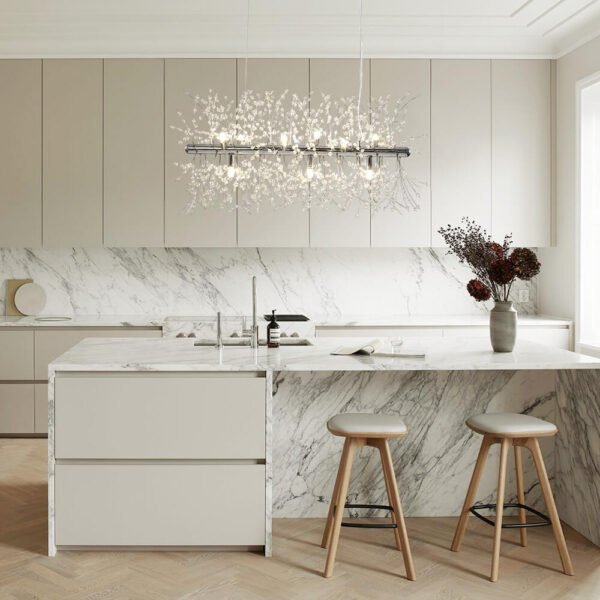 Modern 9-Light Crystal Chandelier - Image 7