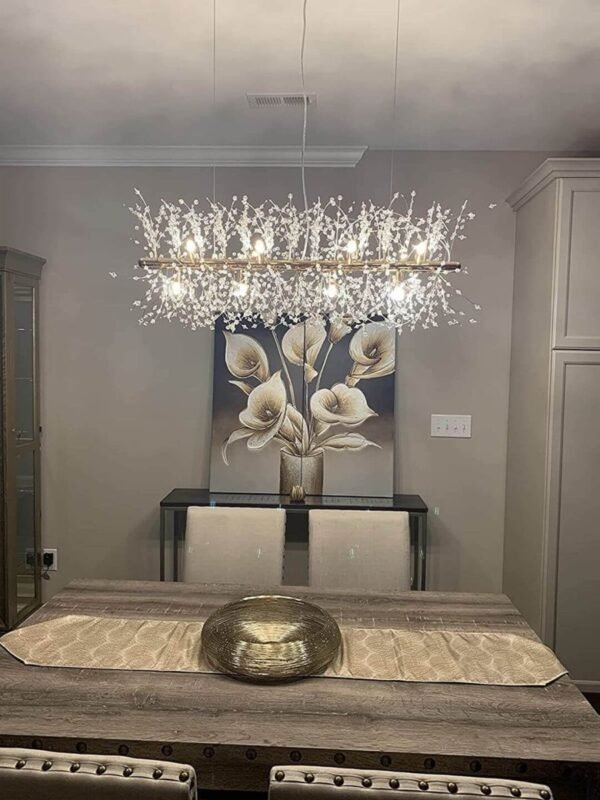 Modern 9-Light Crystal Chandelier - Image 2