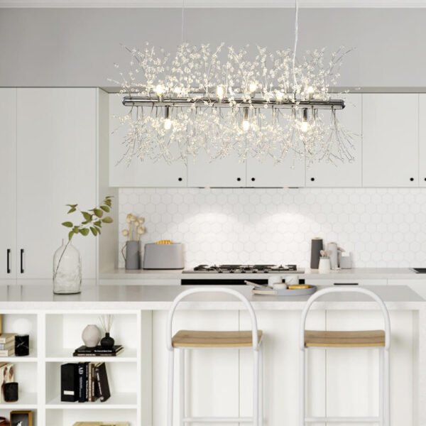 Modern 9-Light Crystal Chandelier - Image 5