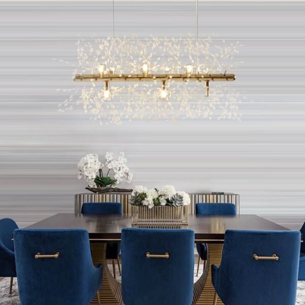 Modern 9-Light Crystal Chandelier - Image 3