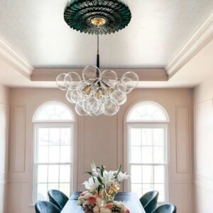 Modern Bubble Glass Chandelier / Semi Flush Mount