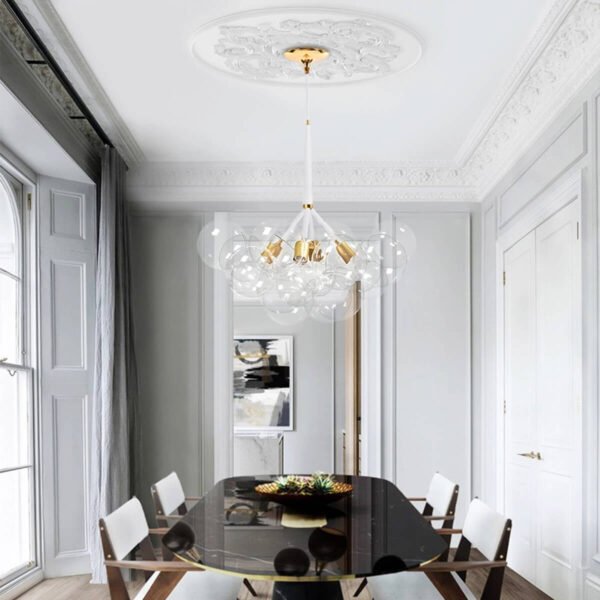 Modern Bubble Glass Chandelier / Semi Flush Mount - Image 2
