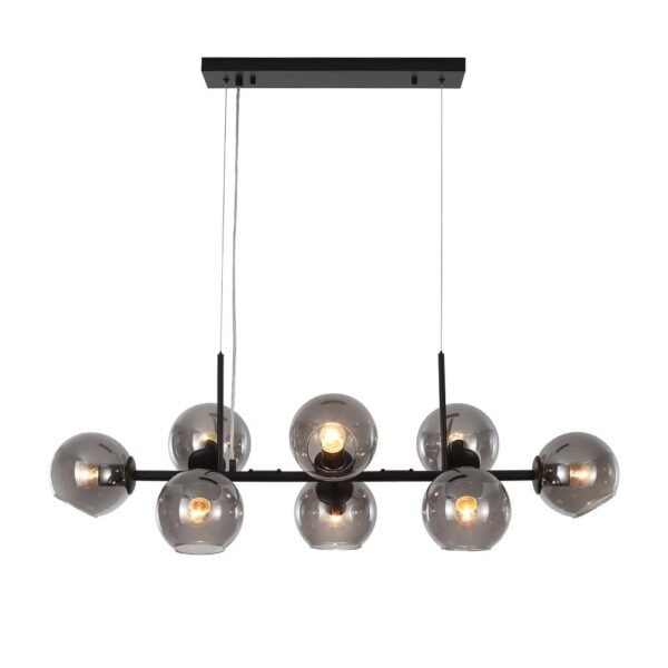 Modern Clear Glass Globe Kitchen Island Chandelier - Image 4