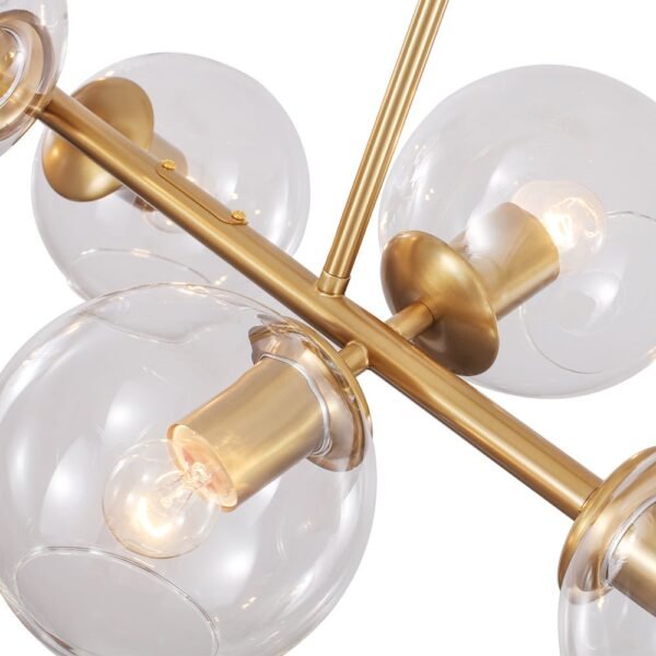 Modern Clear Glass Globe Kitchen Island Chandelier - Image 10